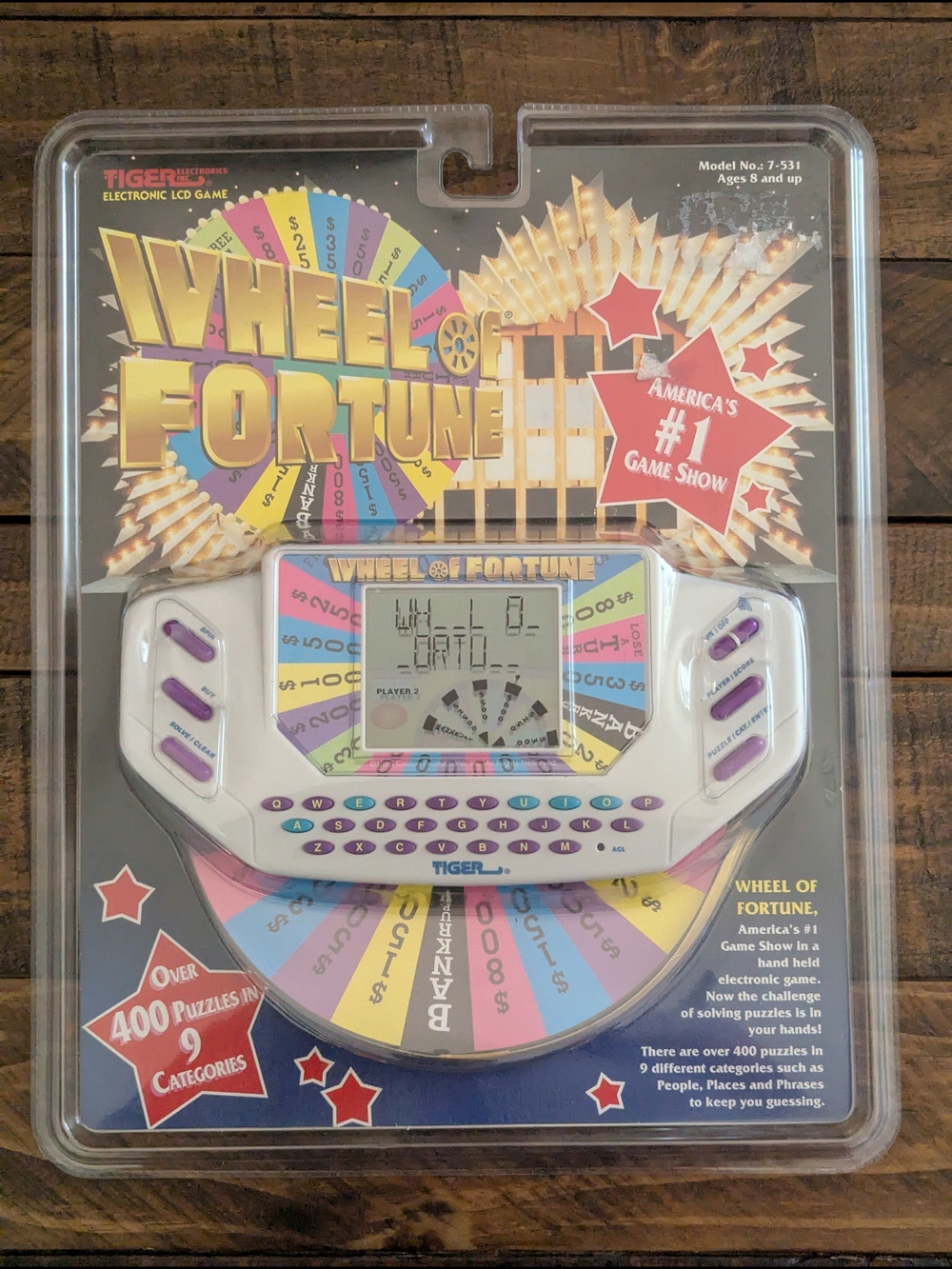 Wheel of Fortune Tiger Electronics Hand Held Electronic Game Vintage 1995 SEALED